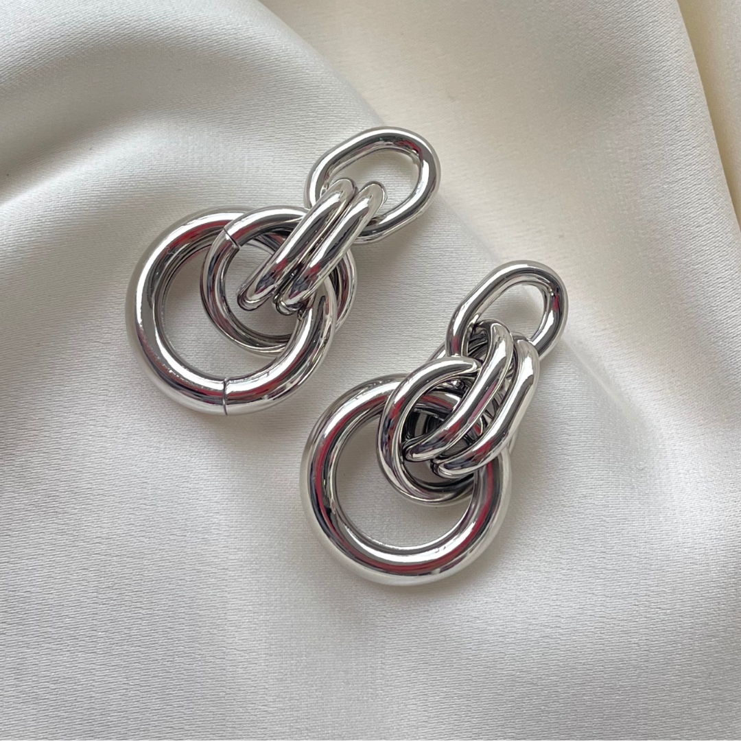 Lulú | Aretes enlazados plata