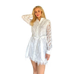 Carey | Vestido corto encaje blanco