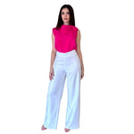 Eiza | Pantalón wide leg blanco