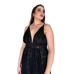 Cristal | Vestido de lentejuelas con escote