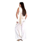 Amabel | Conjunto satín ivory con cinturón