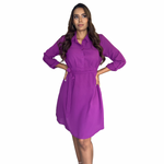 Monse | Vestido corto camisero morado
