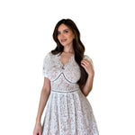Mila | Vestido corto encaje ivory