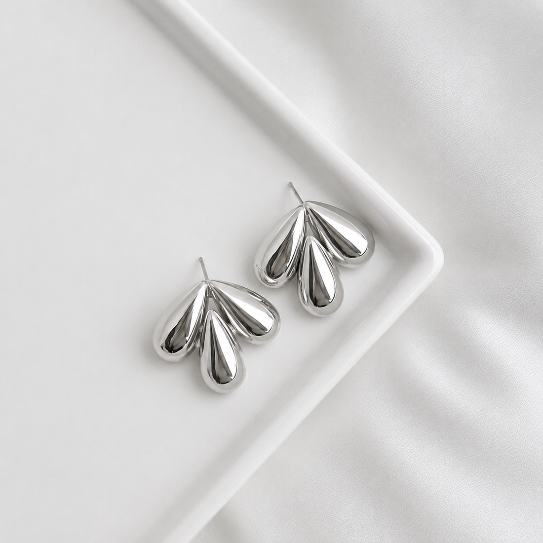 Mare | Aretes plata pétalos