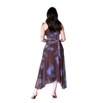 Liv | Vestido midi mesh mascada multicolor chocolate