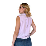 Tatiana | Blusa cuello alto moño malva