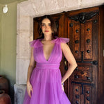 Liram | Vestido largo tul lila