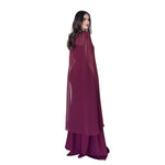 Ederne | Vestido largo con mascada vino