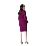 Danette | Vestido midi mesh moño uva  