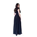 Martha | Vestido largo plisado negro