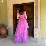 Liram | Vestido largo tul lila