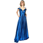 Armida | Vestido largo glitter azul rey