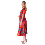 Gianna | Vestido midi rojo