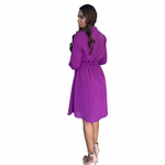 Monse | Vestido corto camisero morado