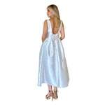 Bella | Vestido midi corte "A" blanco