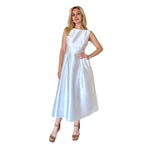 Bella | Vestido midi corte "A" blanco