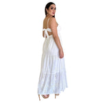 Joseline | Vestido midi boho blanco