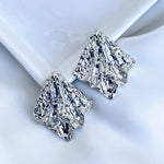 Leyna | Aretes textura plata