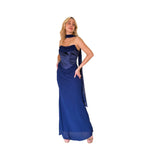 Keltse | Vestido largo drapeado corset azul cobalto