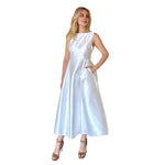 Bella | Vestido midi corte "A" blanco