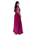 Luisa | Vestido largo lentejuelas vino