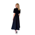 Kalila | Vestido midi detalles de pedrería negro