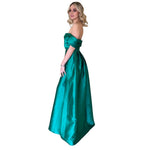 Lyssa | Vestido largo cauda verde