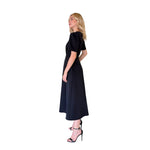Kalila | Vestido midi detalles de pedrería negro