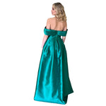 Lyssa | Vestido largo cauda verde