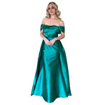 Lyssa | Vestido largo cauda verde