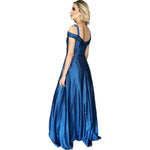 Armida | Vestido largo glitter azul rey