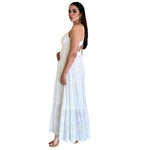 Joseline | Vestido midi boho blanco