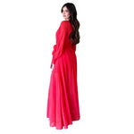 Zinnia | Maxivestido manga larga cereza