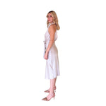 Ebba | Vestido midi satín perla