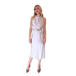 Ebba | Vestido midi satín perla