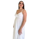 Joseline | Vestido midi boho blanco