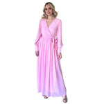 Zinnia | Maxivestido manga larga rosa pastel