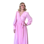 Zinnia | Maxivestido manga larga rosa pastel