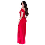 Serea | Vestido largo sin manga transparencia rojo