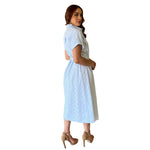 Amelia | Vestido camisero líneas azules