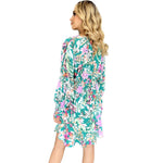 Julieta | Vestido corto verde estampado