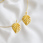 Montsera | Aretes dorados hoja