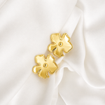 Lucca | Aretes dorado en forma de flor