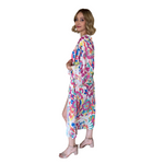Lú | Kimono estampado multicolor rosa