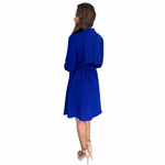 Monse | Vestido corto camisero azul rey