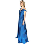 Armida | Vestido largo glitter azul rey