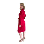 Ana Lucia | Vestido midi camisero rojo