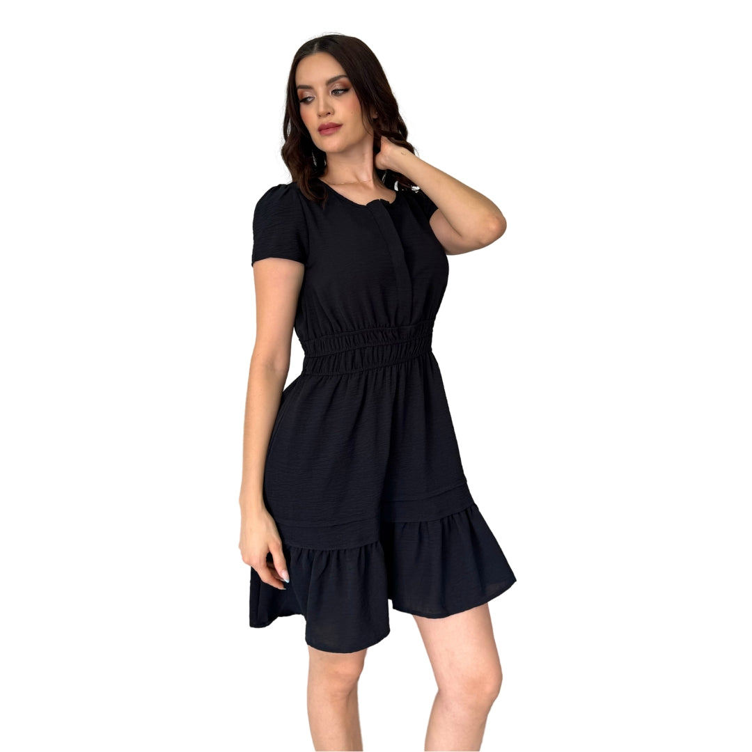 Brianda | Vestido corto olan negro