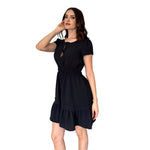 Brianda | Vestido corto olan negro