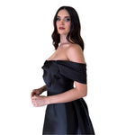 Lyssa | Vestido largo cauda negro